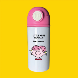 Personalized Straw Bottle - Yellow / Blue / Pink