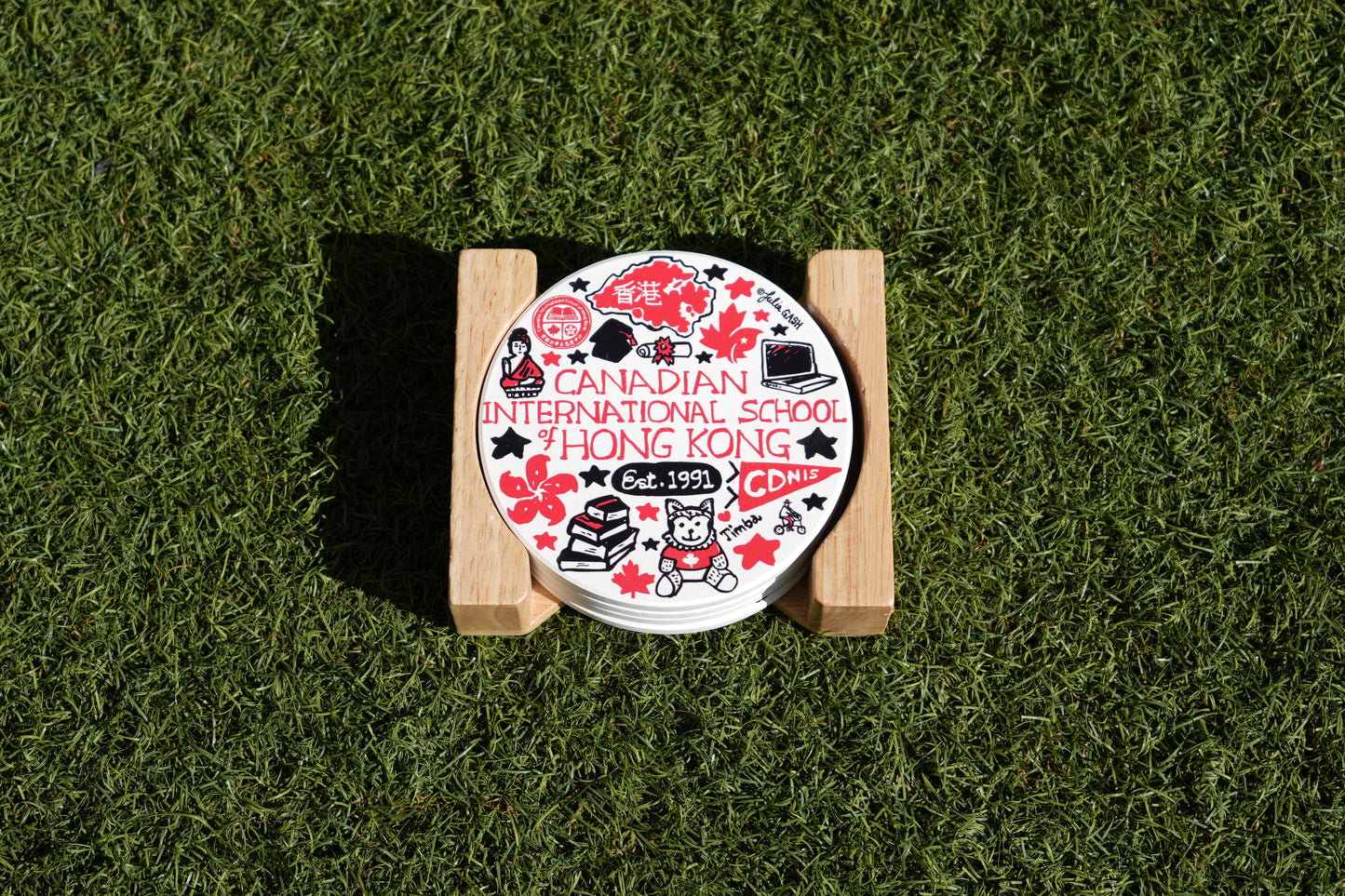 Julia Gash CDNIS 4 Pack Stone Coasters