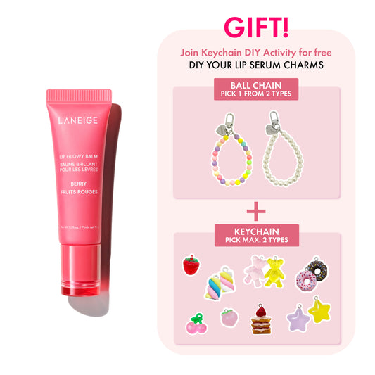 LANEIGE Lip Glowy Balm 10g + Keychain DIY Activity