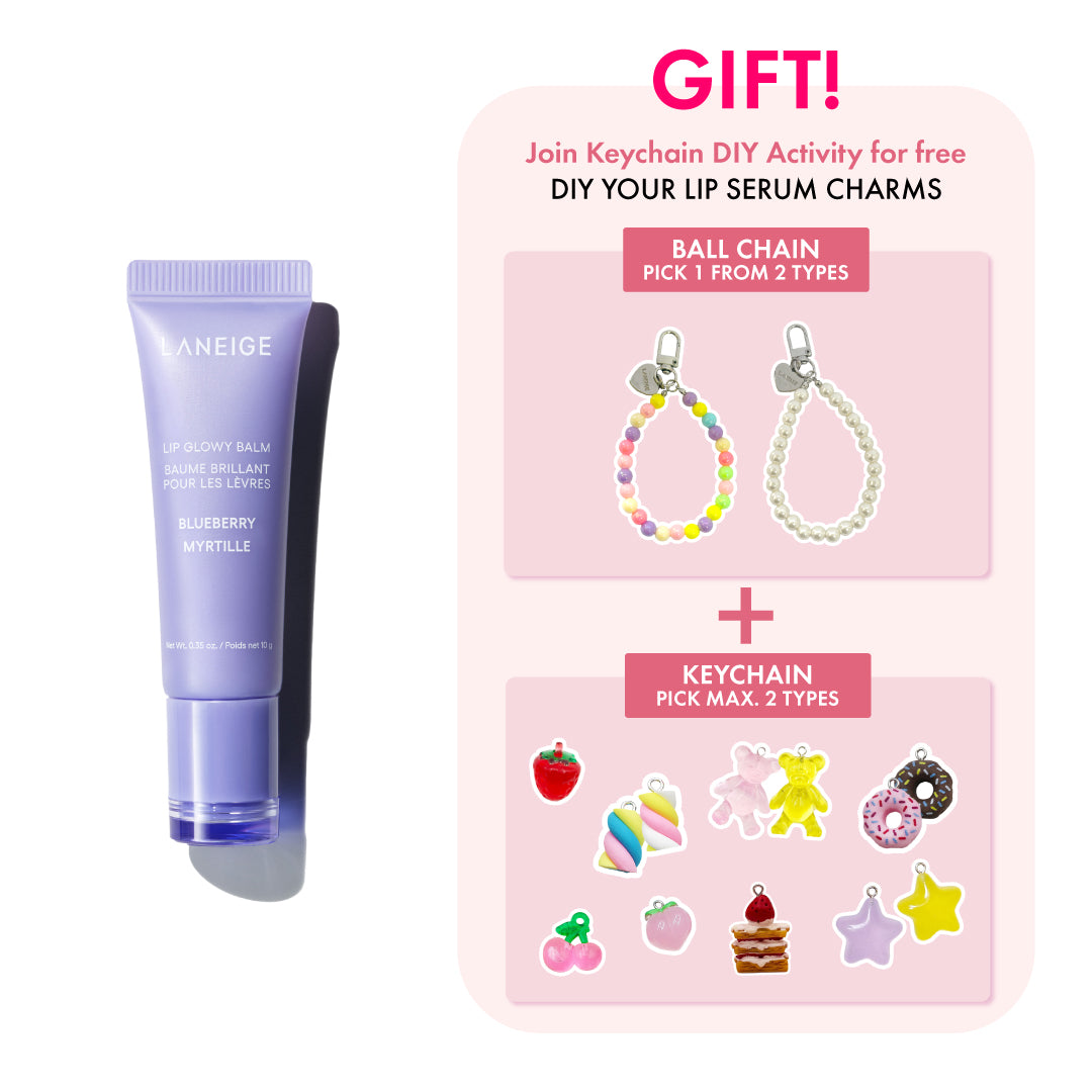 LANEIGE Lip Glowy Balm 10g + Keychain DIY Activity