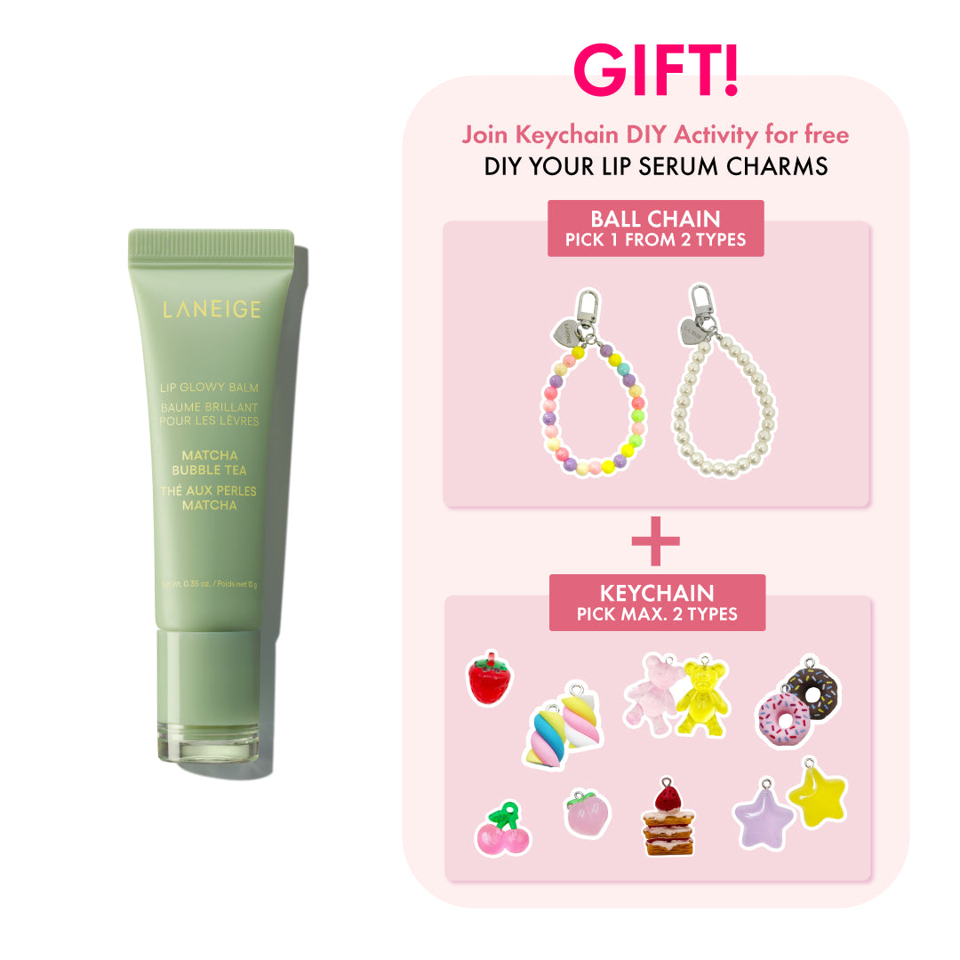 LANEIGE Lip Glowy Balm 10g + Keychain DIY Activity