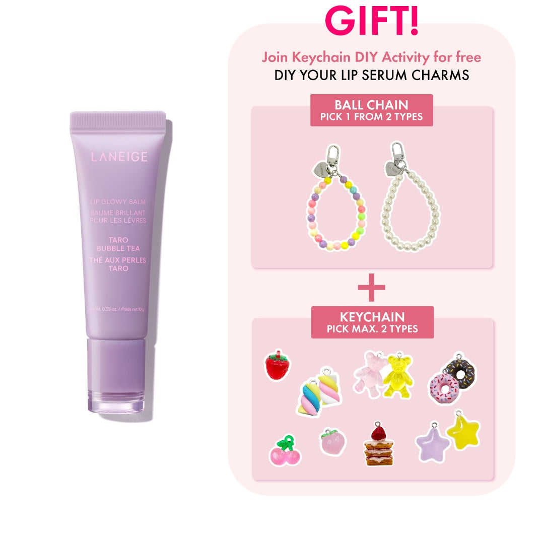 LANEIGE Lip Glowy Balm 10g + Keychain DIY Activity