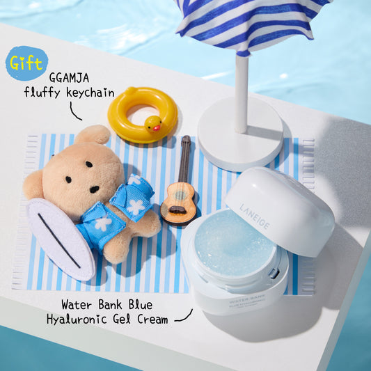 LANEIGE【Free GGAMJA Fluffy Keychain】Water Bank Blue Hyaluronic Gel Cream 50ml