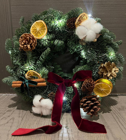 Christmas Wreath DIY set, 30cm diameter